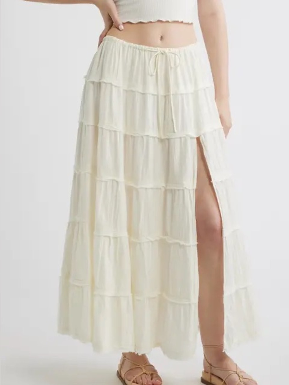 BDG Urban Outfitters Nordstrom Nova Tiered Gauze Midi Skirt size small NWT